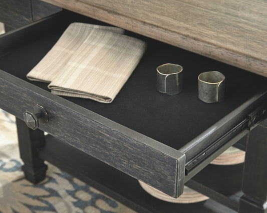 Tyler Creek - Black / Gray - Rectangular Dining Room Counter Table - Hornell Furniture Outlet