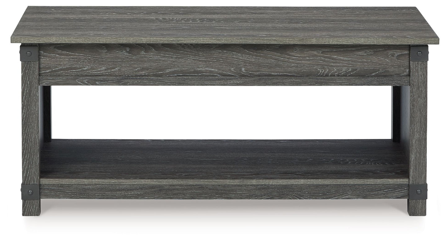 Freedan - Rect Lift Top Cocktail Table - Grayish Brown - Hornell Furniture Outlet