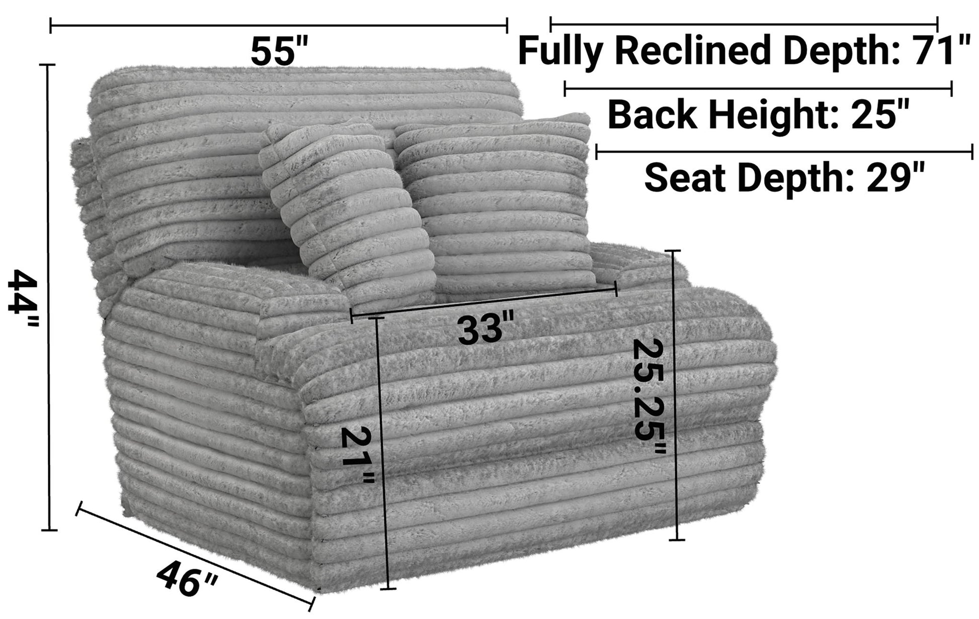 Cushy - Power Headrest Deep Seat Recliner - Hornell Furniture Outlet