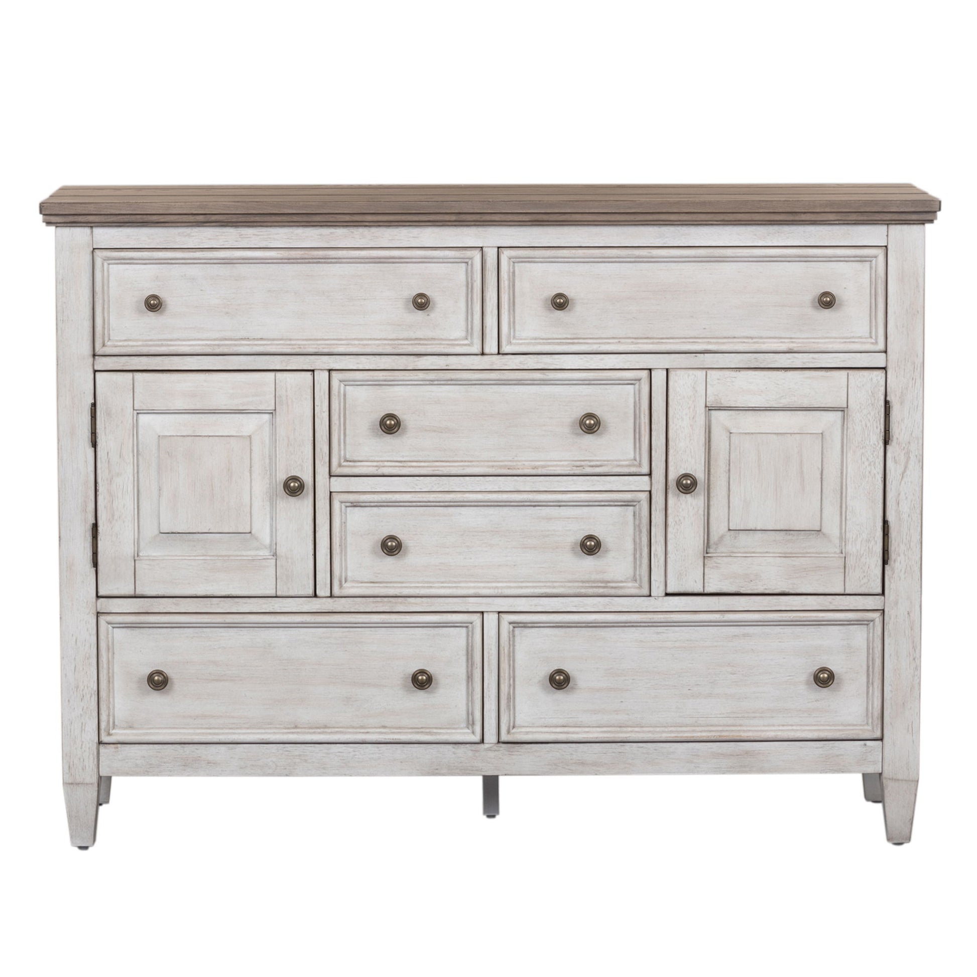Heartland - 2 Door 6 Drawer Chesser - White - Hornell Furniture Outlet
