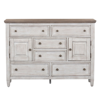 Heartland - 2 Door 6 Drawer Chesser - White - Hornell Furniture Outlet