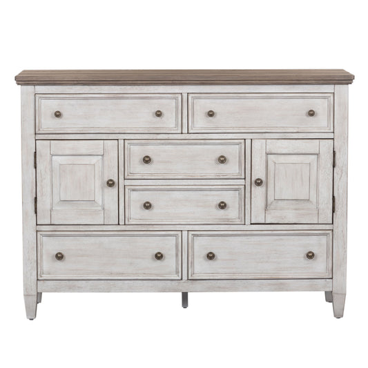 Heartland - 2 Door 6 Drawer Chesser - White - Hornell Furniture Outlet