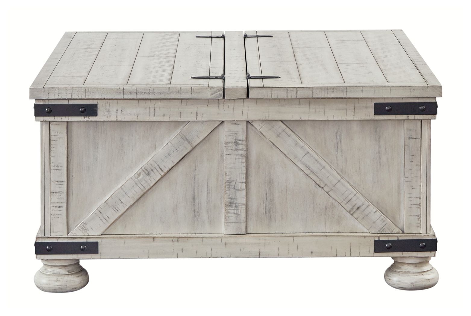 Carynhurst - Whitewash - Cocktail Table with Storage - Hornell Furniture Outlet