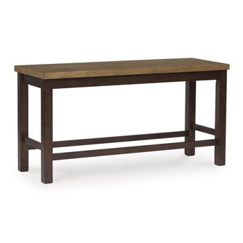 Rylandeen - Light Brown / Dark Brown - Double Counter Height Bench - Hornell Furniture Outlet