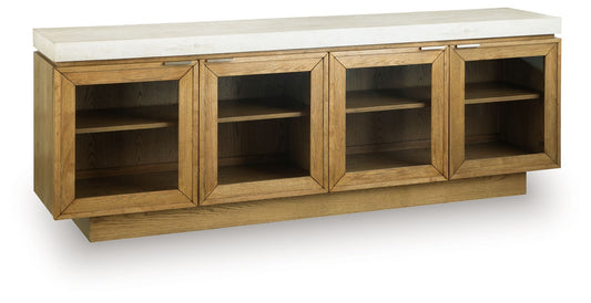 Adanworth - Accent Cabinet - Light Brown / Gray - Hornell Furniture Outlet