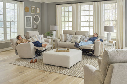 Searsport - Power Headrest Reclining Loveseat - Hornell Furniture Outlet