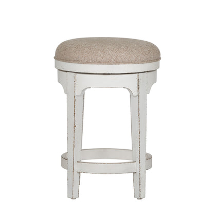 Magnolia Manor - Console Swivel Stool - White - Hornell Furniture Outlet