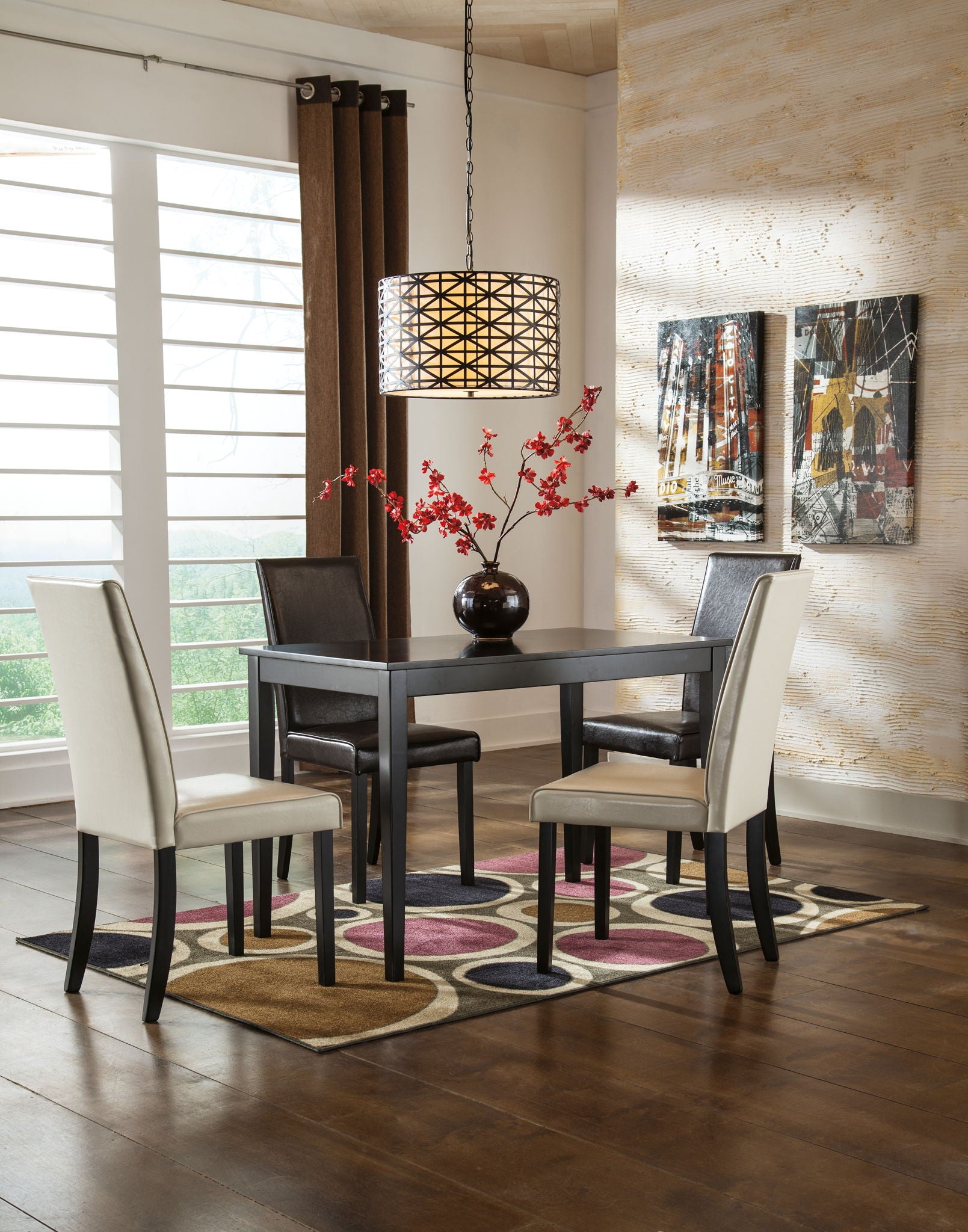 Kimonte - Rectangular Dining Room Table - Dark Brown - Hornell Furniture Outlet