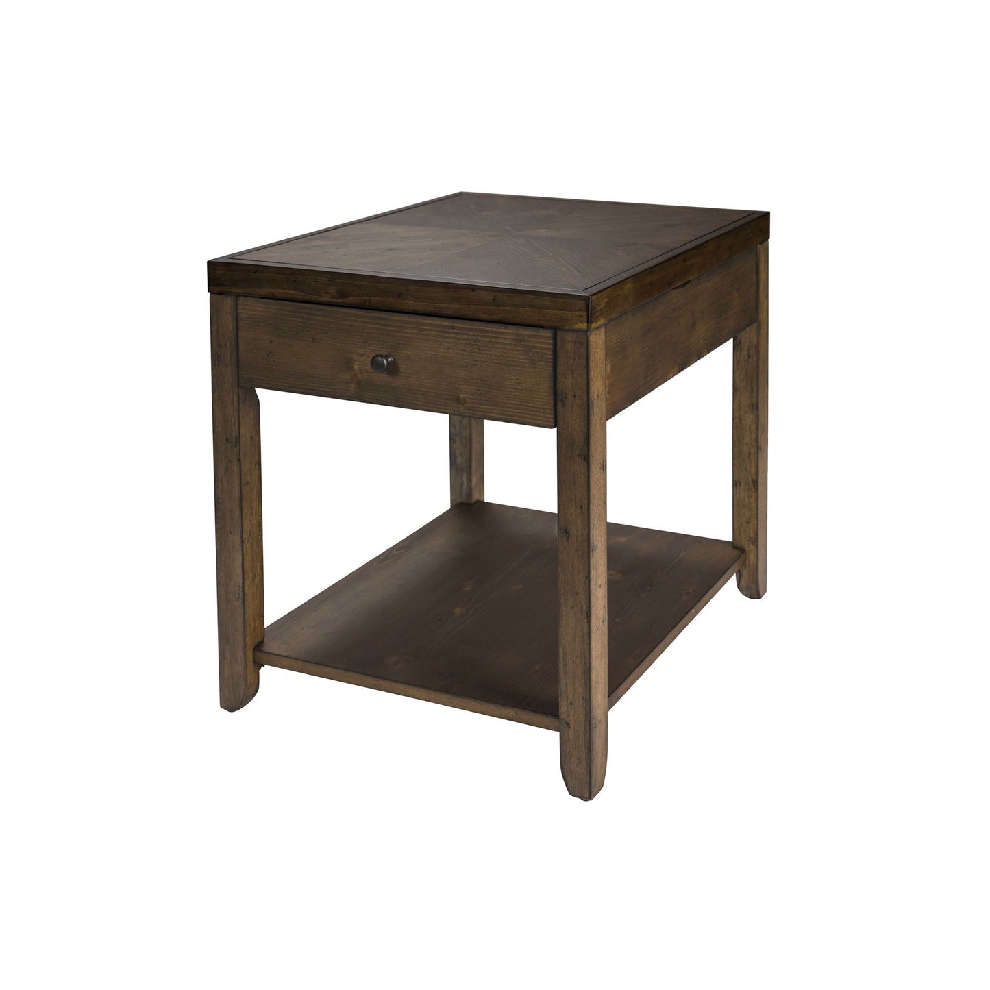 Mitchell - End Table - Dark Brown - Hornell Furniture Outlet