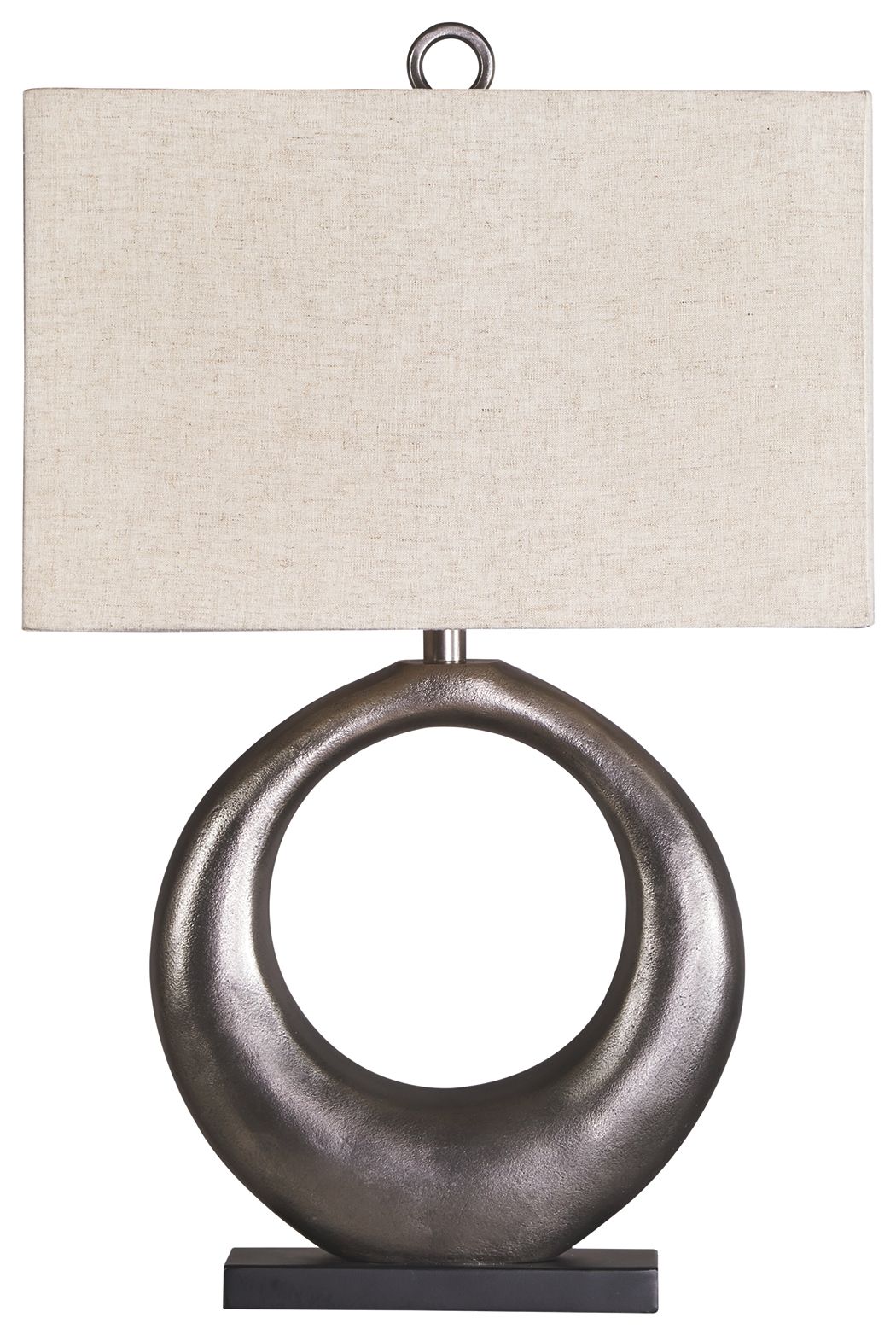 Saria - Antique Silver Finish - Metal Table Lamp - Hornell Furniture Outlet