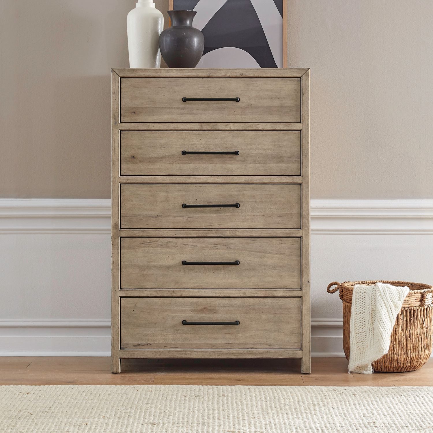 Proximity Place - 5 Drawer Chest - Brown - Hornell Furniture Outlet