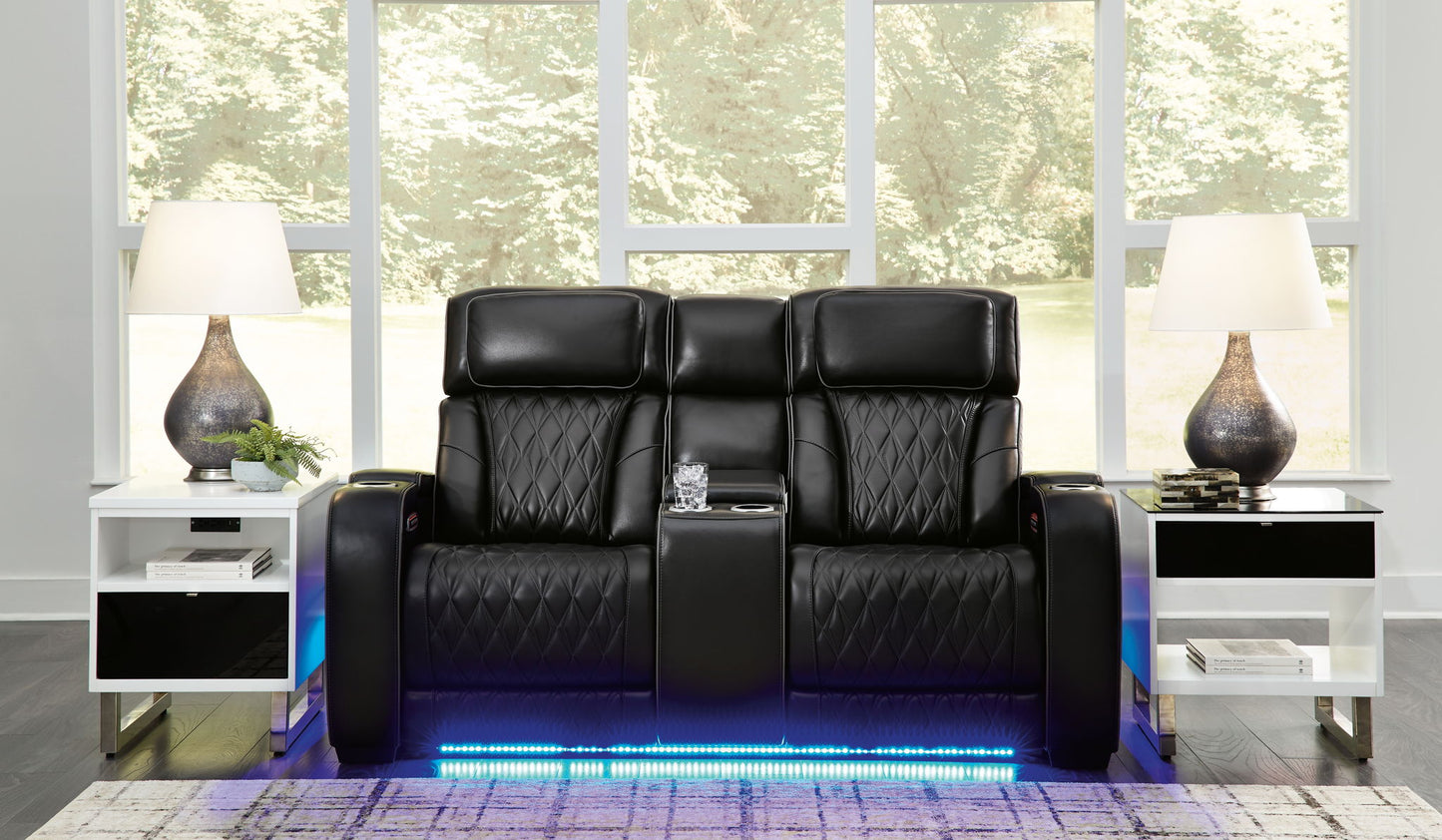 Boyington - Black - 2 Pc. - Power Reclining Sofa And Loveseat - Hornell Furniture Outlet