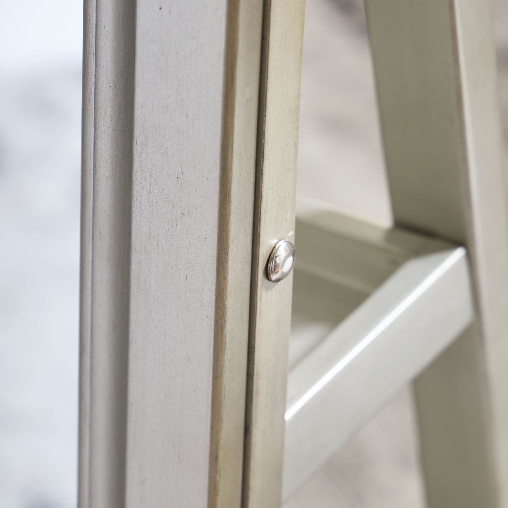 Evesen - Champagne - Floor Standing Mirror With Storage - Hornell Furniture Outlet