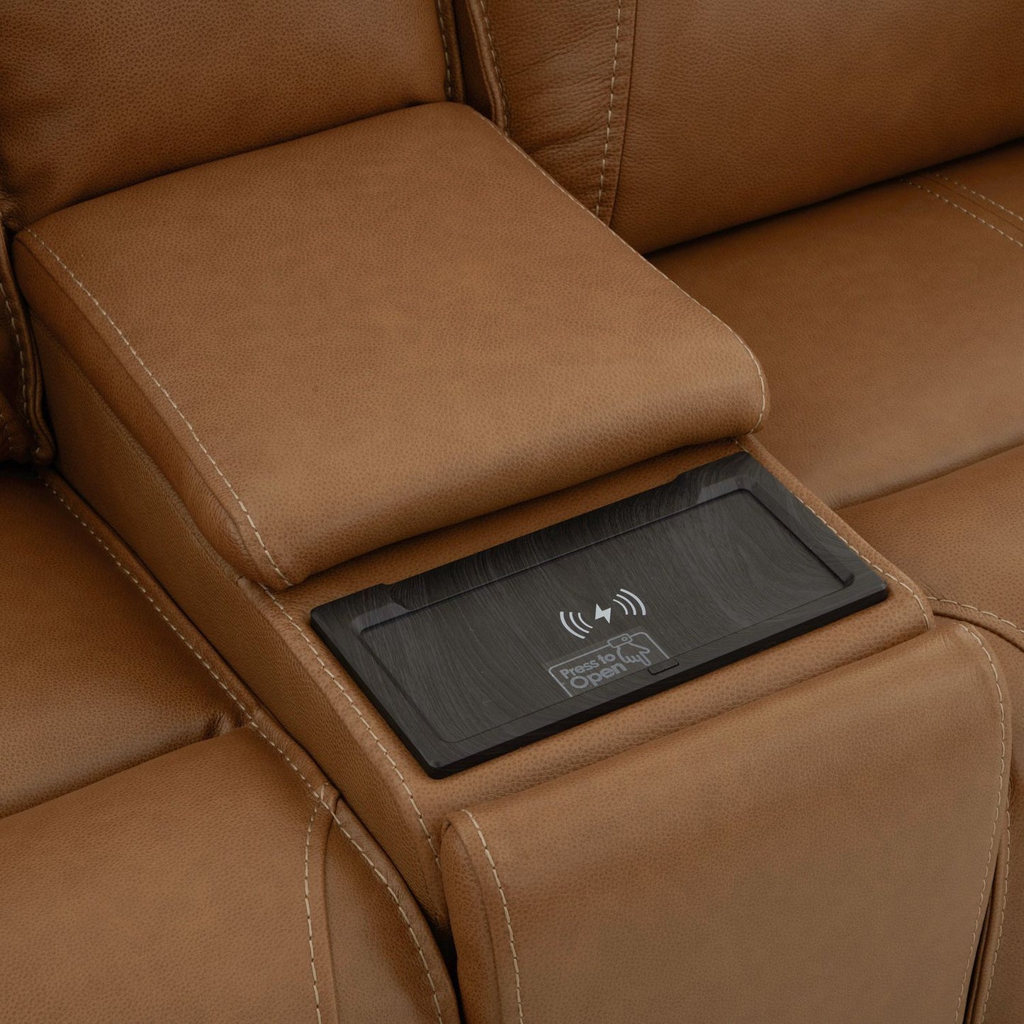 Callihan - Loveseat With Console P3 & ZW - Brown - Hornell Furniture Outlet