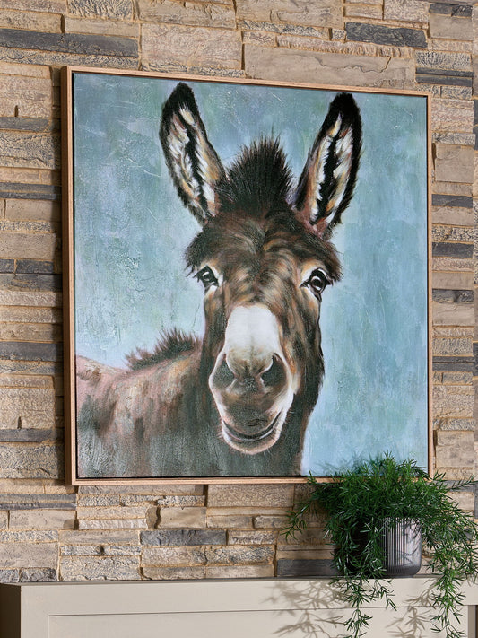 Landerton - Brown / Blue / White - Wall Art - Hornell Furniture Outlet
