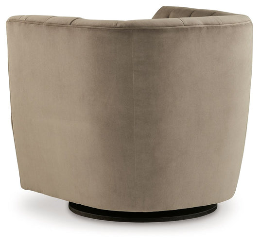 Hayesler - Cocoa - Swivel Accent Chair - Hornell Furniture Outlet