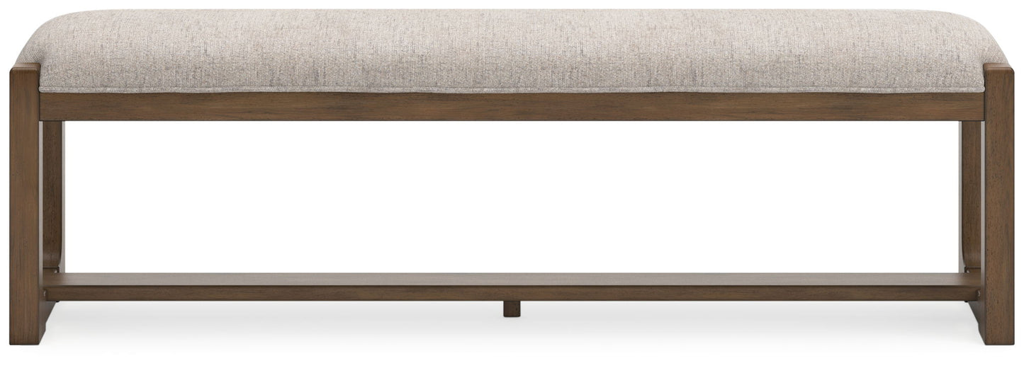 Cabalynn - Large Uph Dining Room Bench - Oatmeal / Light Brown - Hornell Furniture Outlet