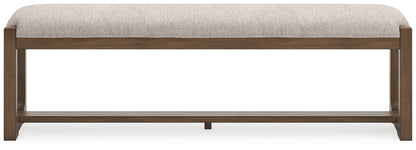Cabalynn - Large Uph Dining Room Bench - Oatmeal / Light Brown - Hornell Furniture Outlet