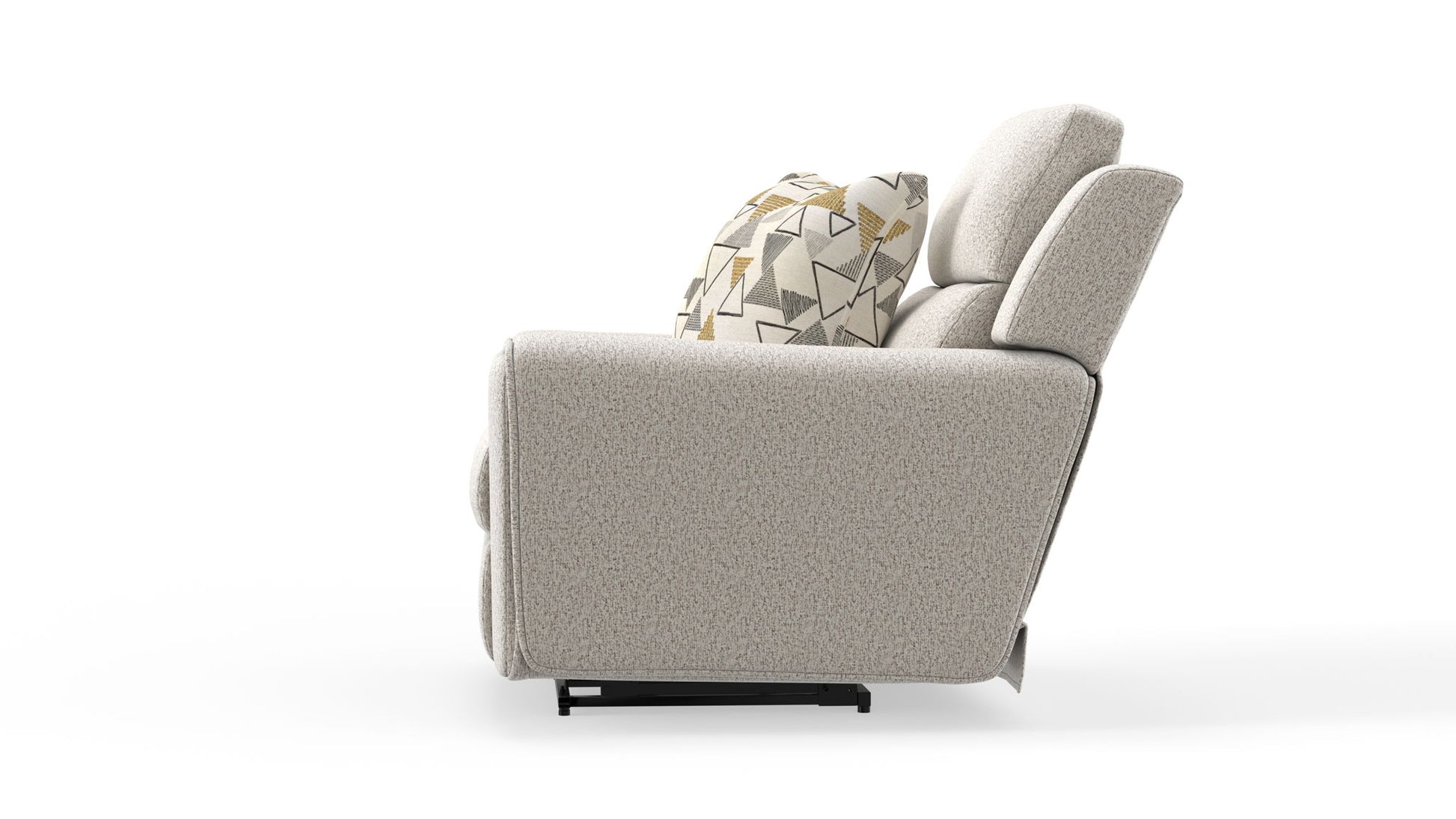 Micah - Power Headrest Power Deep Seat Lay Flat Recliner - Oatmeal - Hornell Furniture Outlet