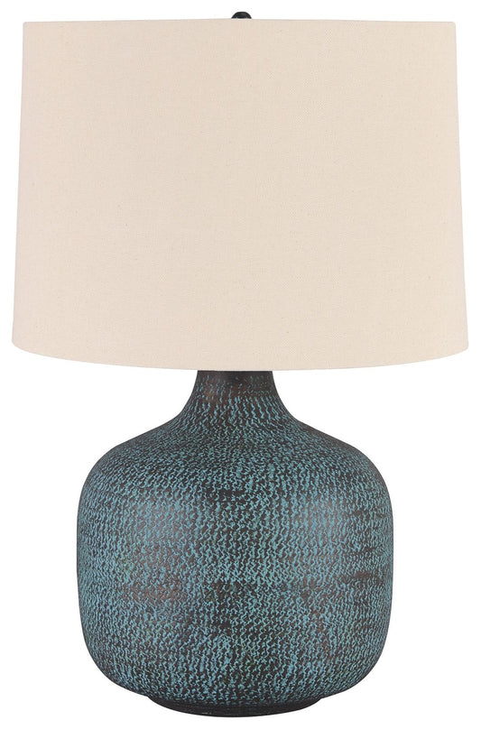 Malthace - Patina - Metal Table Lamp - Hornell Furniture Outlet