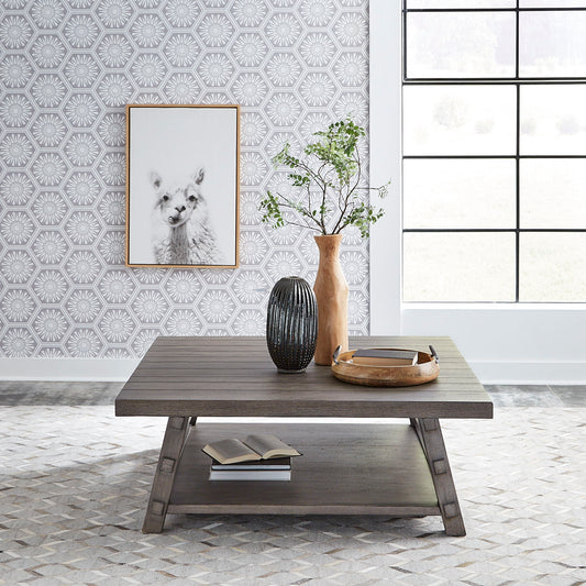 Modern Farmhouse - Oversized Square Cocktail Table - Hornell Furniture Outlet
