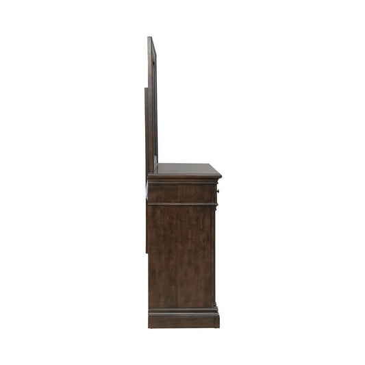 Arden Road - Dresser & Mirror - Satin Cherry - Hornell Furniture Outlet