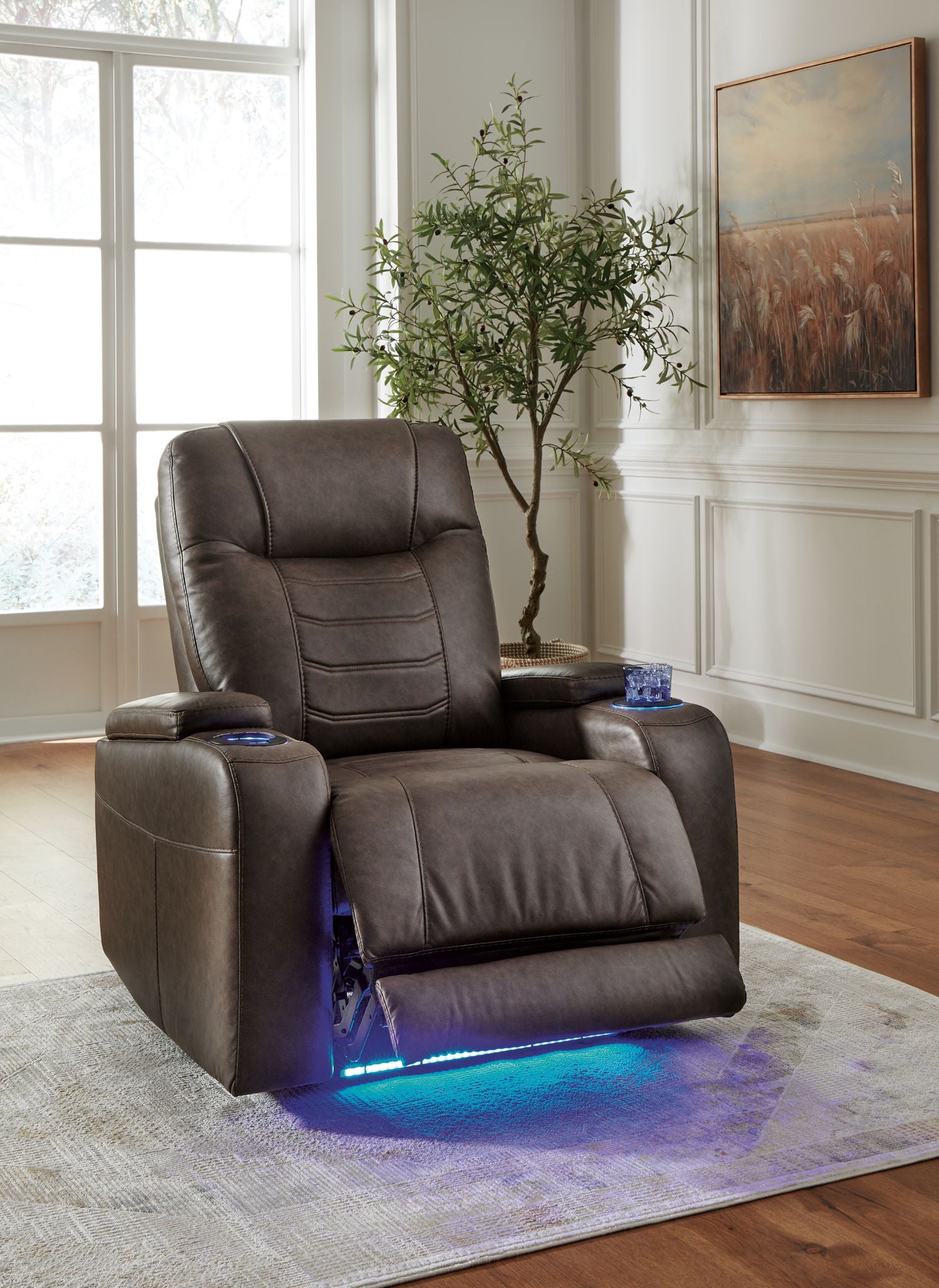 Schooner Rocks - Power Recliner / Adj Headrest - Hornell Furniture Outlet
