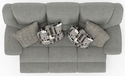 Trifecta - Sofa With 3 Recliners and Drop Down Table - Hornell Furniture Outlet