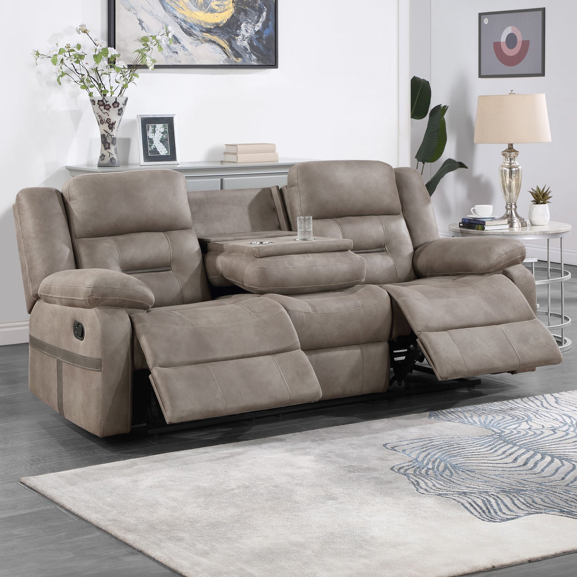 Abilene - Manual Sofa - Tan - Hornell Furniture Outlet
