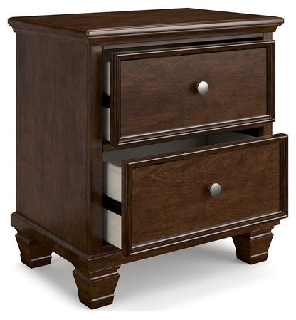 Danabrin - Brown - Two Drawer Nightstand - Hornell Furniture Outlet