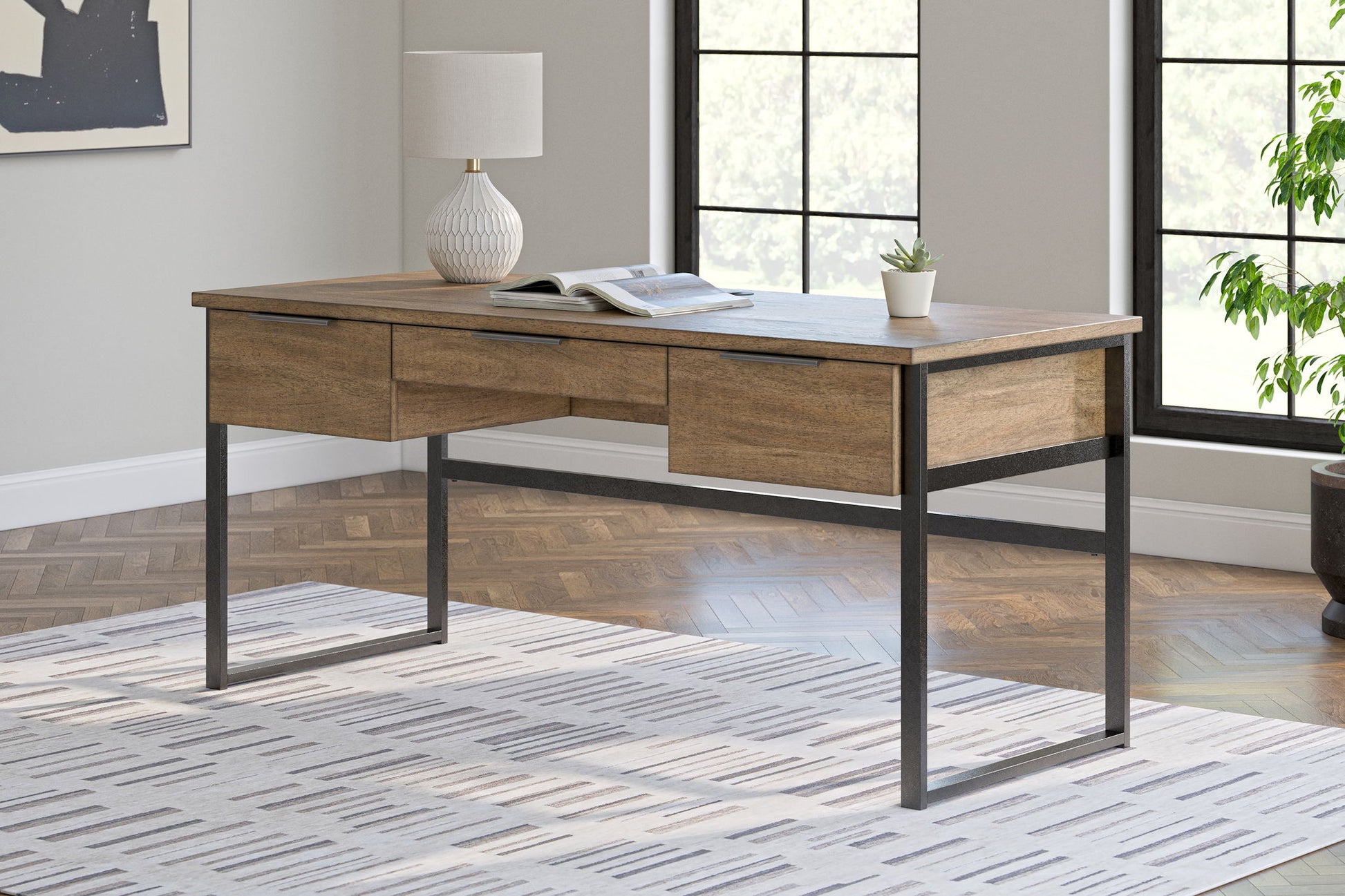 Montia - Light Brown - Home Office Desk - Hornell Furniture Outlet