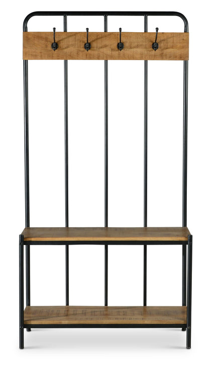 Camino - Hall Tree - Dark Brown - Hornell Furniture Outlet