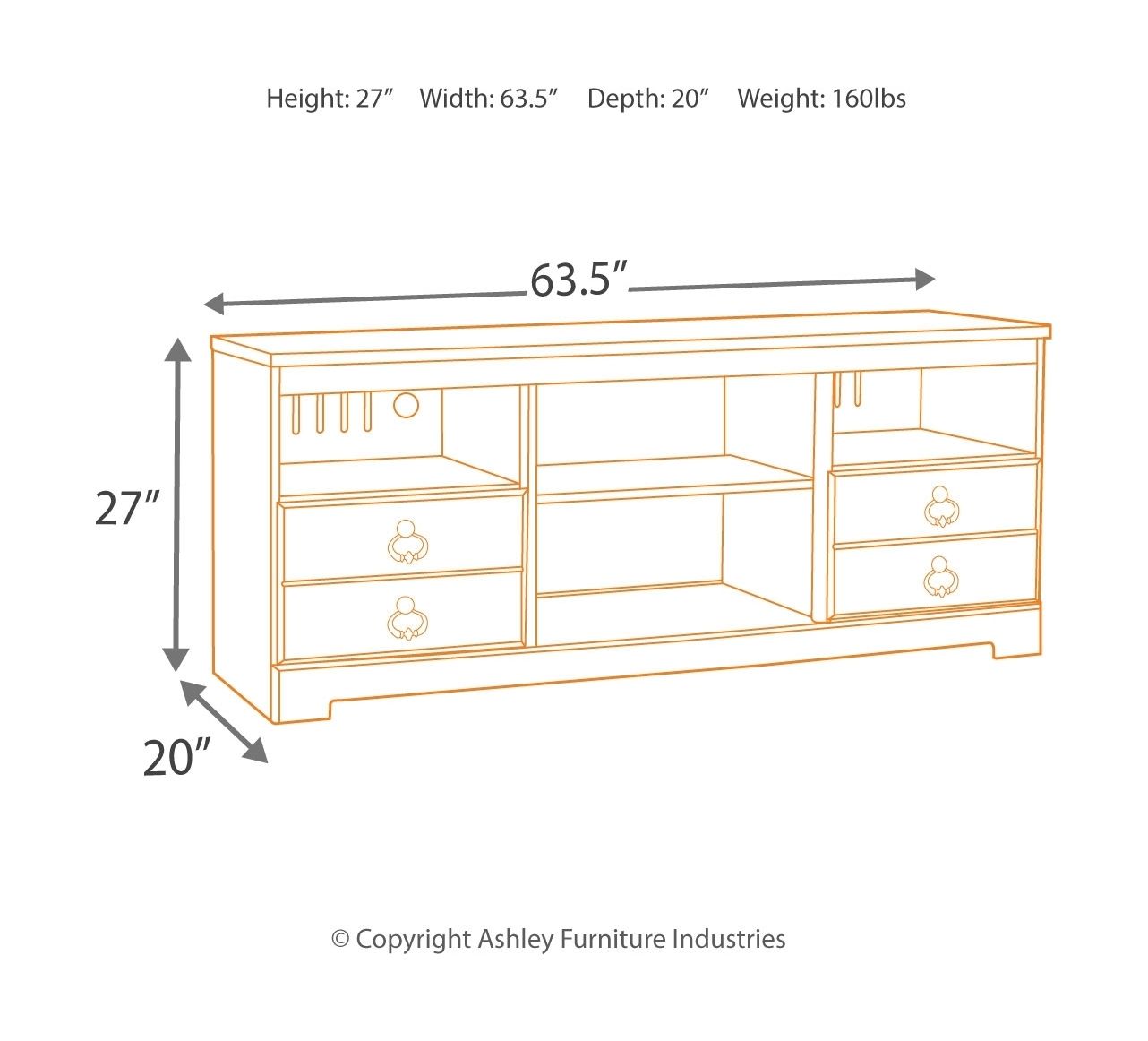 Willowton - Entertainment Center With Fireplace Option - Hornell Furniture Outlet