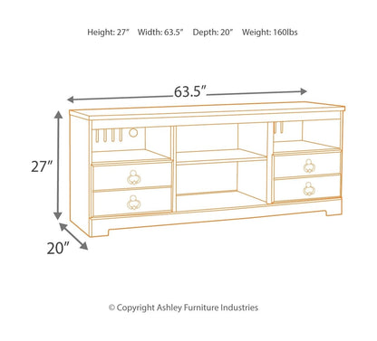 Willowton - Entertainment Center With Fireplace Option - Hornell Furniture Outlet