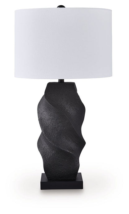 Amillion - Black - Poly Table Lamp - Hornell Furniture Outlet