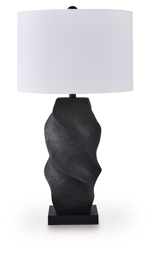 Amillion - Black - Poly Table Lamp - Hornell Furniture Outlet