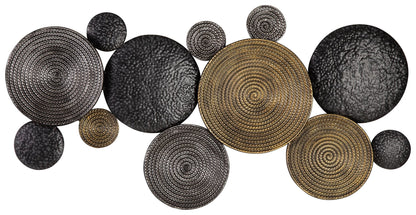 Emsley - Metallic / Black / Gray - Wall Decor - Hornell Furniture Outlet