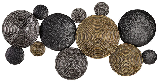 Emsley - Metallic / Black / Gray - Wall Decor - Hornell Furniture Outlet