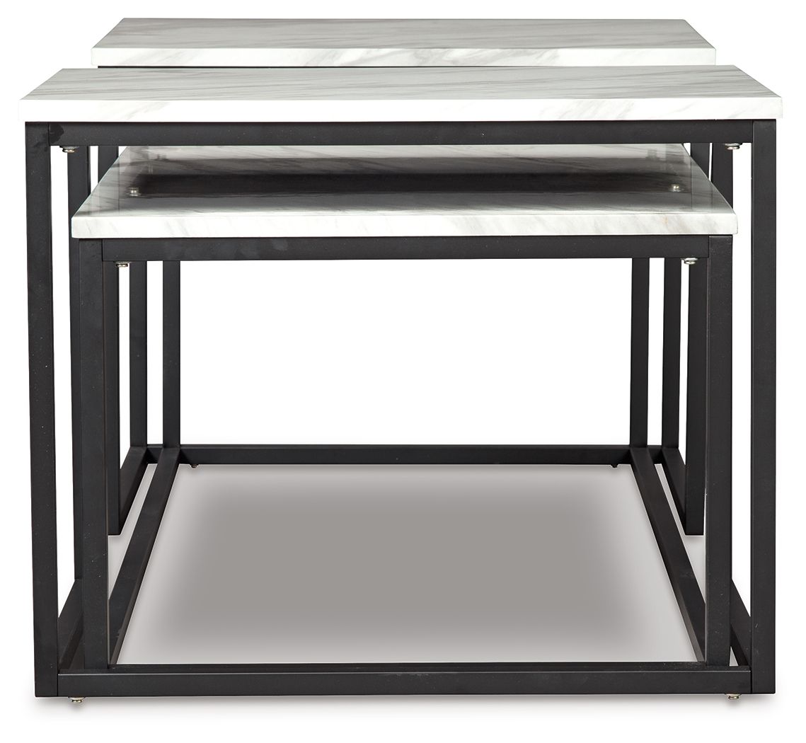 Donnesta - Occasional Table Set (Set of 3) - Gray / Black - Hornell Furniture Outlet