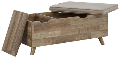 Gerdanet - Beige - Storage Bench - Hornell Furniture Outlet