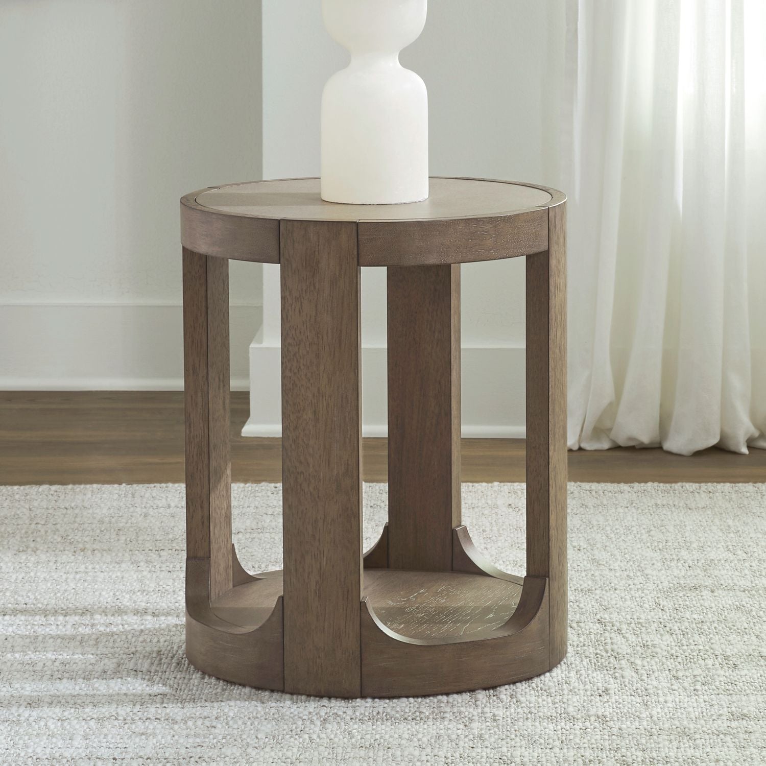 South Bend - Round Chairside Table - Brown - Hornell Furniture Outlet