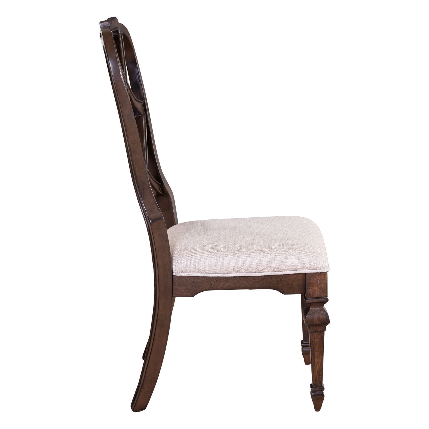 Provence Park - Wood Back Side Chair (RTA) - Brown - Hornell Furniture Outlet