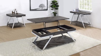 Roma - Lift Top Cocktail Table - Gray - Hornell Furniture Outlet