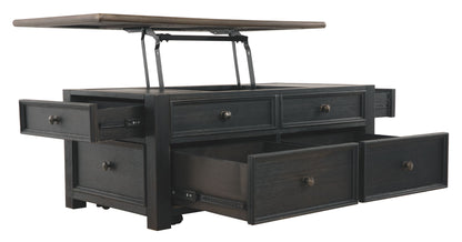 Tyler Creek - Grayish Brown / Black - Lift Top Cocktail Table - Hornell Furniture Outlet
