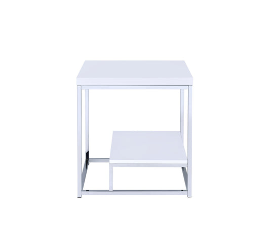Lucia - End Table - White - Hornell Furniture Outlet