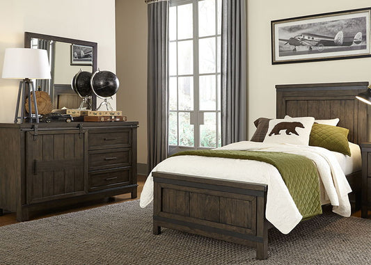 Thornwood Hills - Panel Bed, Dresser & Mirror - Hornell Furniture Outlet