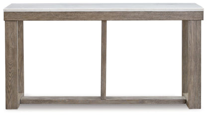 Loyaska - Brown / Ivory - Sofa Table - Hornell Furniture Outlet