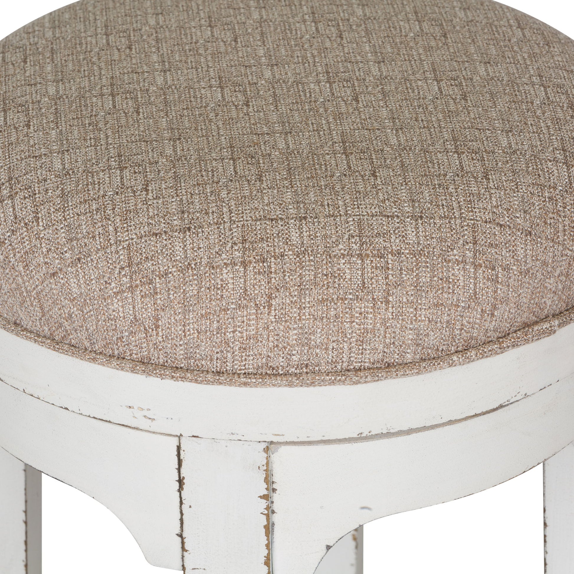 Magnolia Manor - Console Swivel Stool - White - Hornell Furniture Outlet