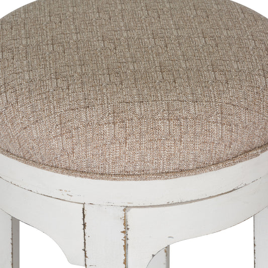 Magnolia Manor - Console Swivel Stool - White - Hornell Furniture Outlet