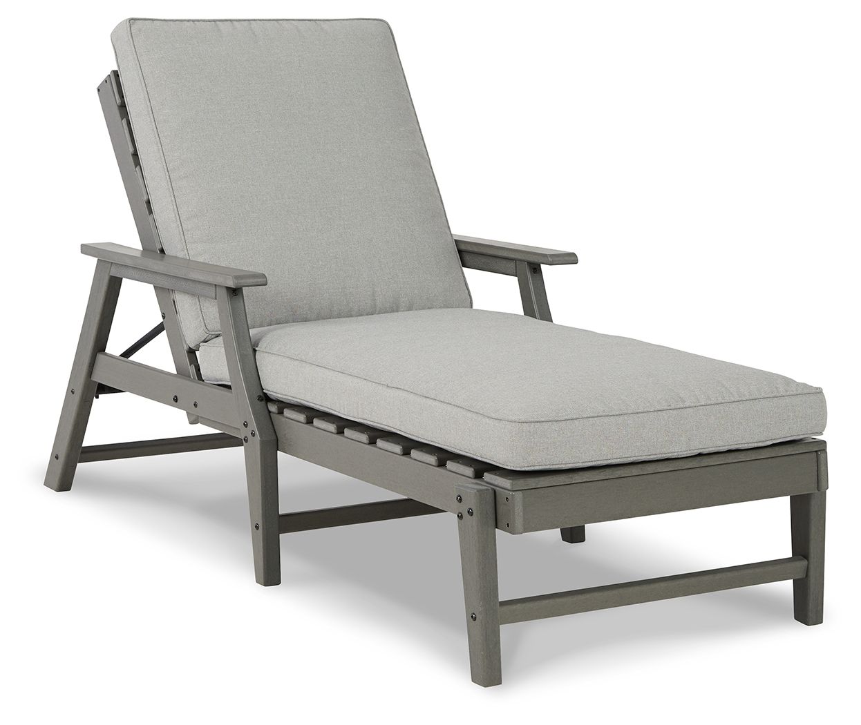 Visola - Chaise Lounge with Cushion - Gray - Hornell Furniture Outlet